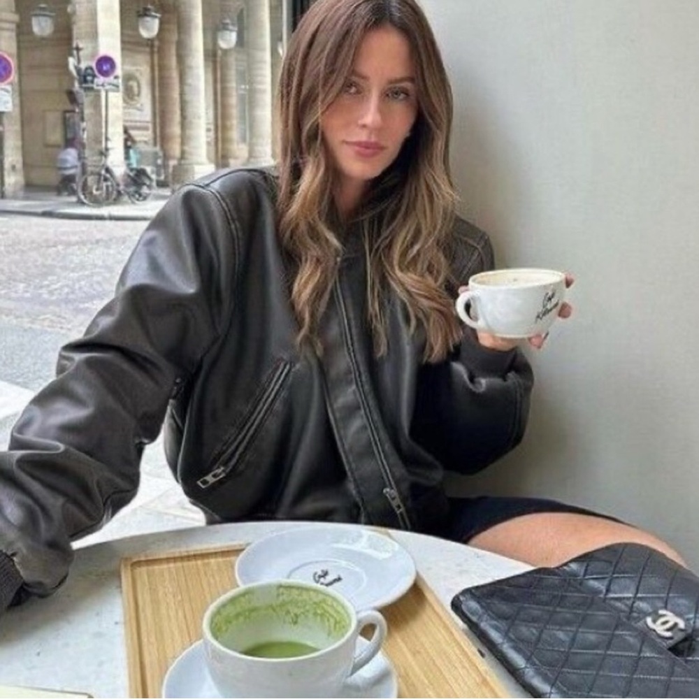 Zara Dark Brown Bomber Jacket